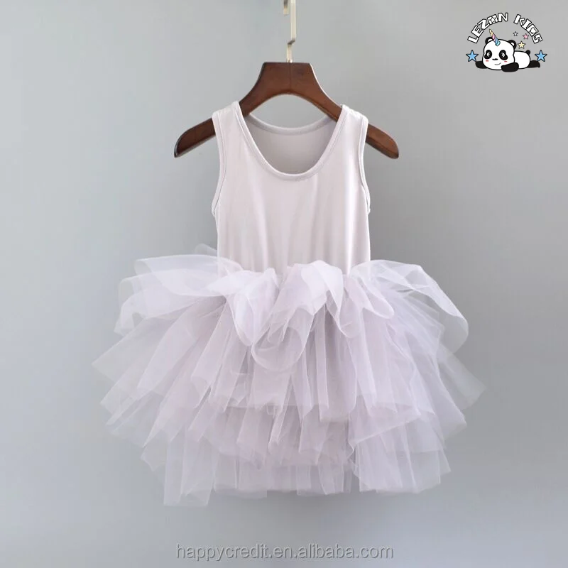 LEZONKIDS - 2021 fashionable fluffy children's tutu children's ballet girl tulle skirt princess layered tulle dress